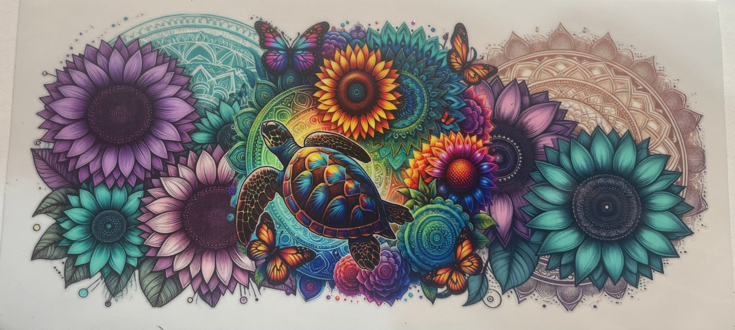 Cup wrap dtf turtle