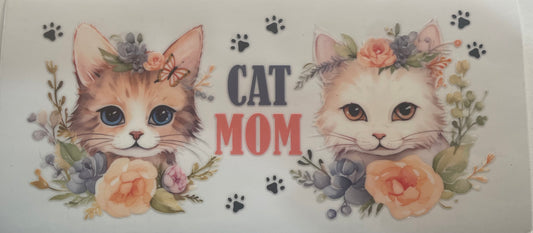 Cup wrap dtf cat mom