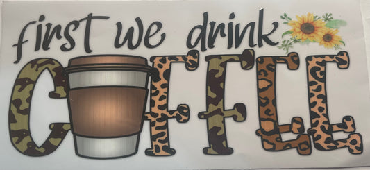 Cup wrap dtf coffee