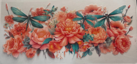 Cup wrap dtf dragonfly