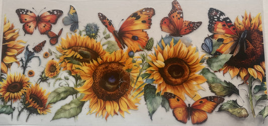 Cup wrap dtf sunflower/butterfly’s