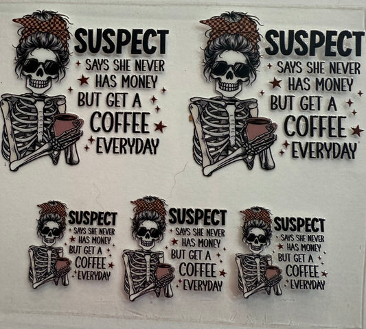 Mini Stanley keychains uvdtf wraps skull coffee everyday