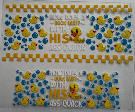 Mini Stanley keychains uvdtf wraps ducks ass-quack