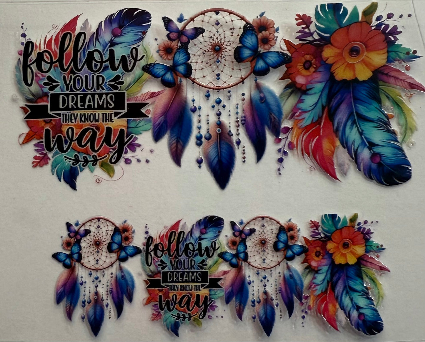 Uvdtf wraps Mini Stanley keychains dream catcher follow your dreams