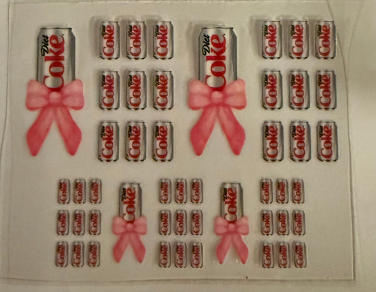 Uvdtf wraps Mini Stanley Diet Coke pink bows