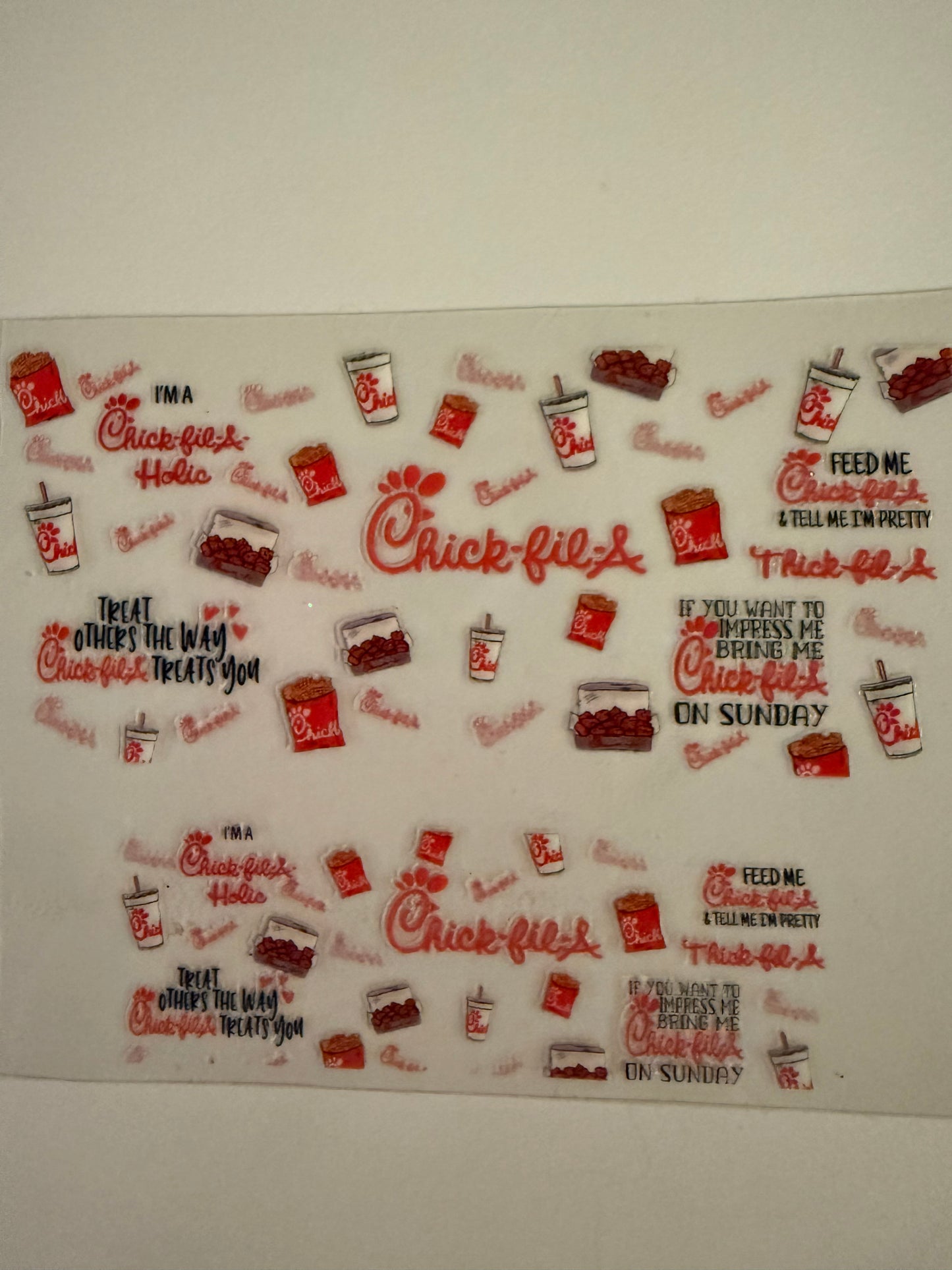 Uvdtf wraps Mini Stanley chick fil a