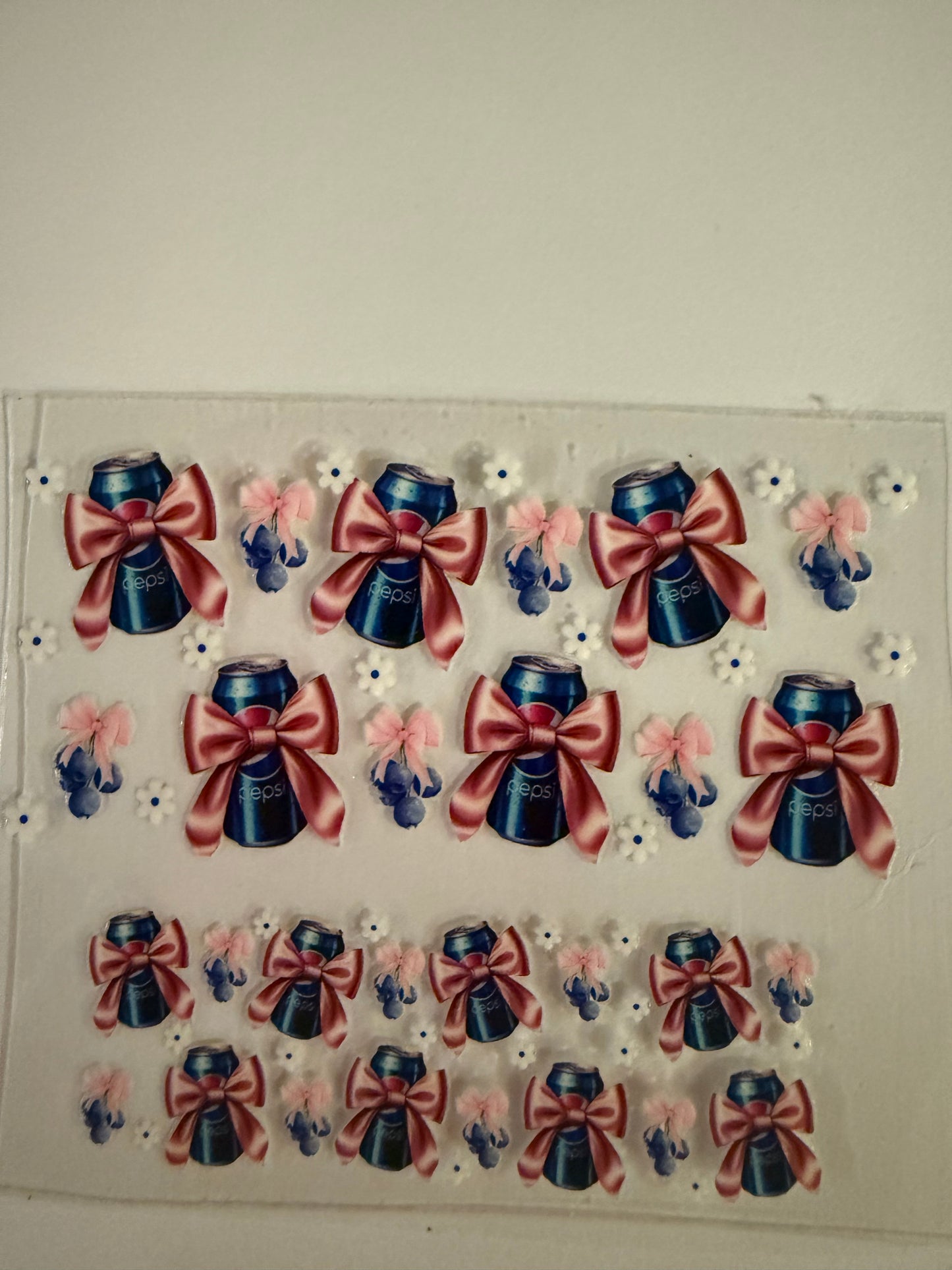 Uvdtf wraps Mini Stanley Pepsi with bows and floral