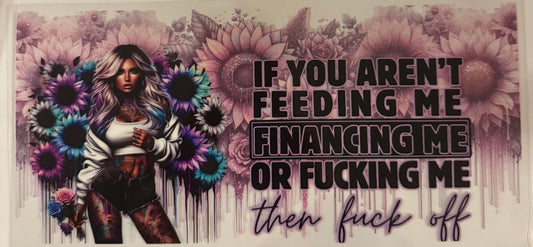 uvdtf  transfer wrap funny saying fucking me sunflower girl