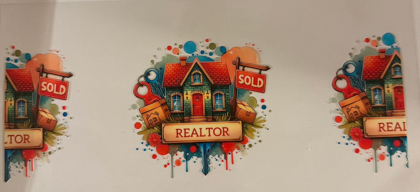 uvdtf  transfer wrap rainbow house realtor job