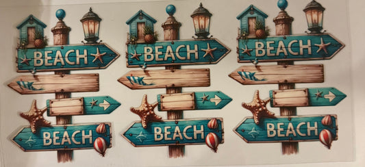 uvdtf  transfer wrap summer beach sign