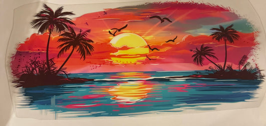 uvdtf  transfer wrap summer link and blue sunset