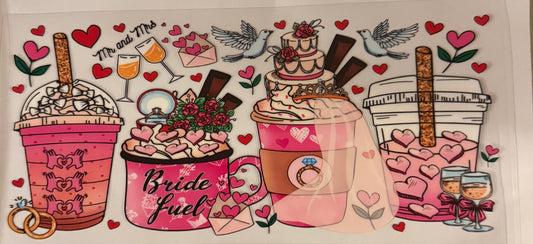 uvdtf  transfer wrap wedding bride coffee
