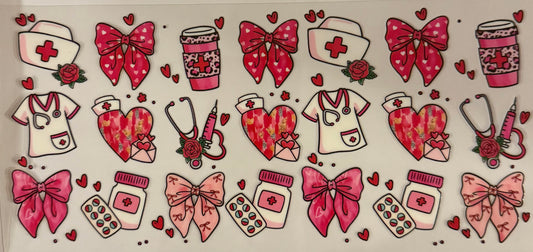 uvdtf  transfer wrap nurse pink