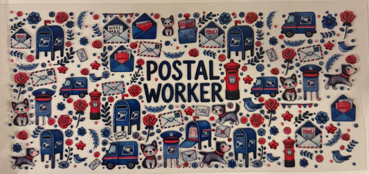 uvdtf  transfer wrap postal worker