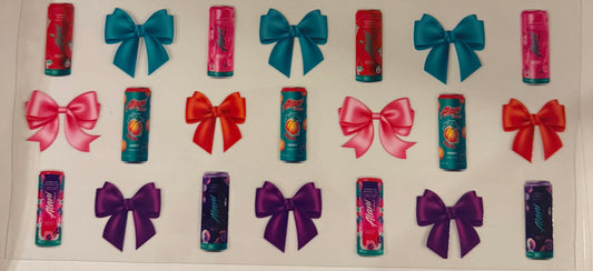 uvdtf  transfer wrap Alani drinks with bows