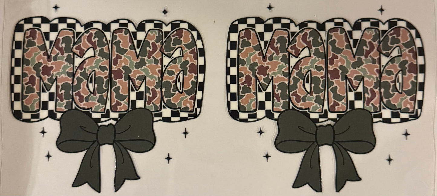 uvdtf  transfer wrap camo mama with bow