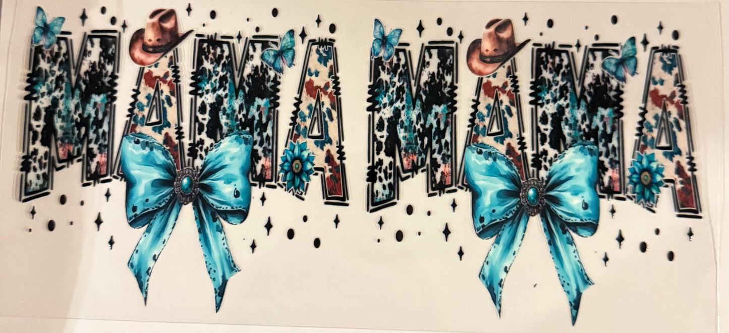 uvdtf  transfer wrap cow mama print western