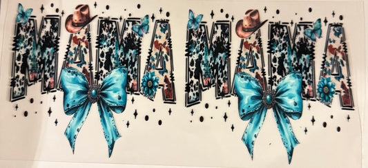 uvdtf  transfer wrap cow mama print western