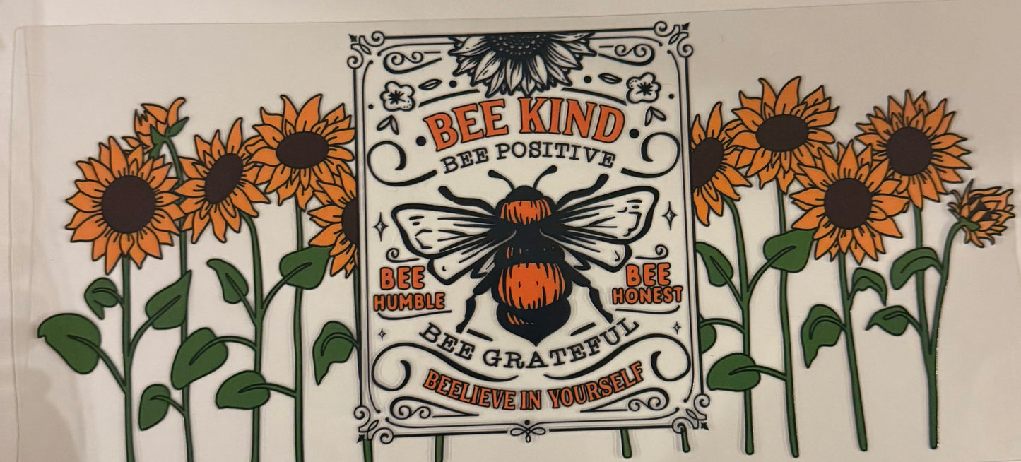 uvdtf  transfer wrap been kind sunflower
