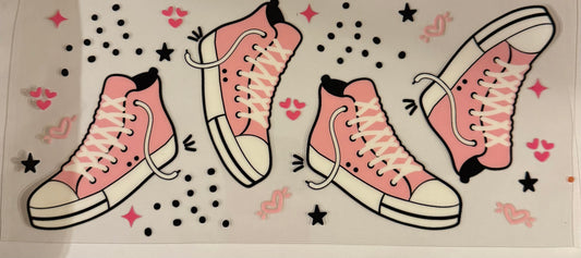 uvdtf  transfer wrap pink converse shoes