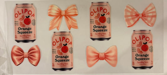 uvdtf  transfer wrap olipop soda orange squeeze