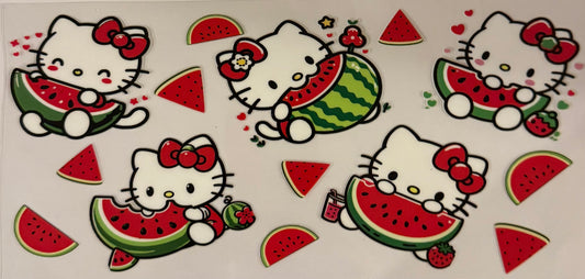 uvdtf  transfer wrap hello kitty watermelon summer