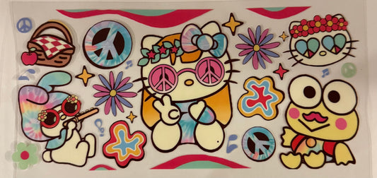 uvdtf  transfer wrap hello kitty hippie