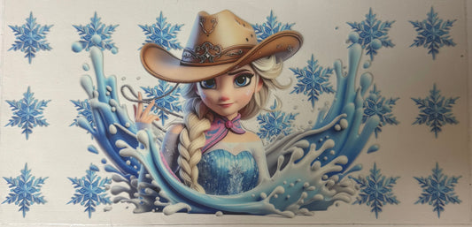 uvdtf  transfer wrap Elsa frozen with snowflakes