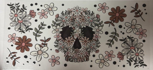 uvdtf  transfer wrap daisy skull