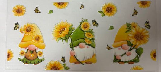 uvdtf  transfer wrap sunflower gnome