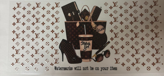 uvdtf  transfer wrap lv with purse and coffee