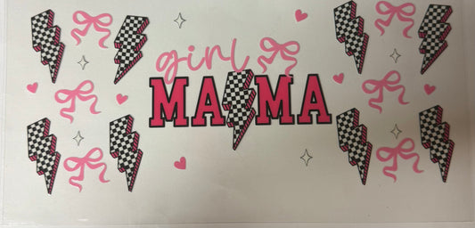 uvdtf  transfer wrap girl mama pink and black