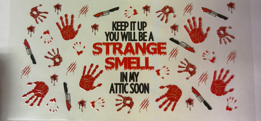 uvdtf  transfer wrap strange smell in the attic spooky