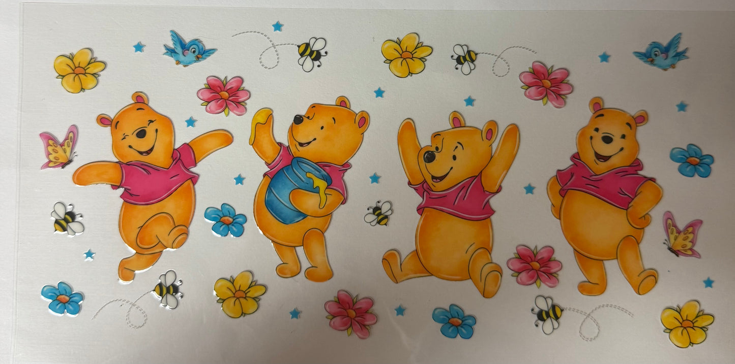 uvdtf  transfer wrap Winnie the Pooh dancing