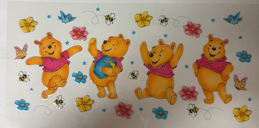 uvdtf  transfer wrap Winnie the Pooh dancing