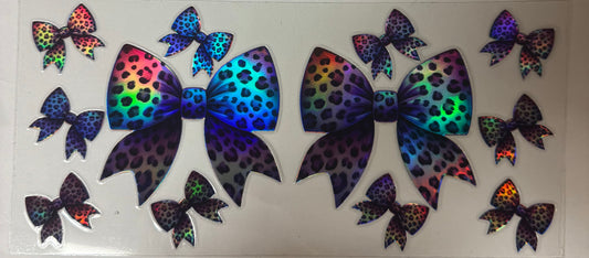 uvdtf  transfer wrap holo cheetah bows