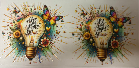 uvdtf  transfer wrap let the light shine butterfly’s