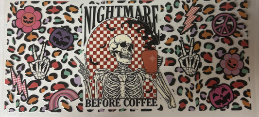 uvdtf  transfer wrap skull nightmare before coffee