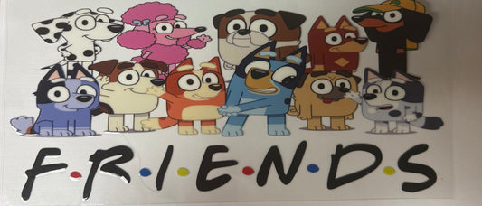 uvdtf  transfer wrap bluey  friends