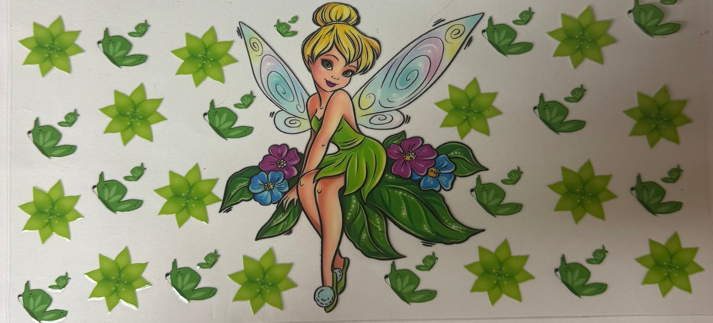uvdtf  transfer wrap green tinkerbell