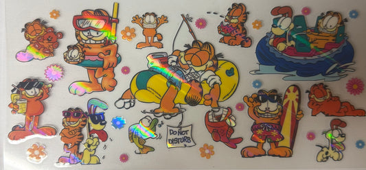 uvdtf  transfer wrap holo Garfield beach summer
