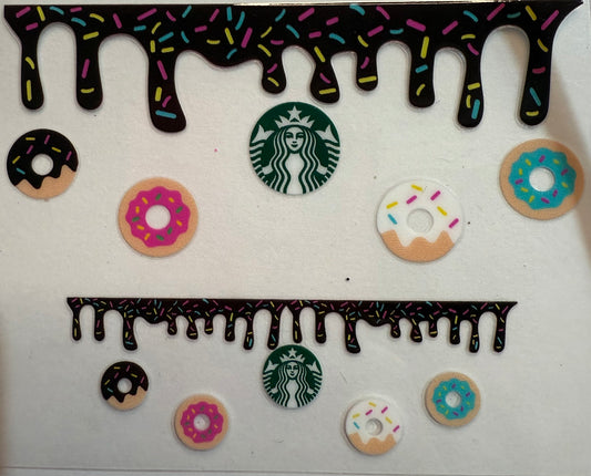 Uvdtf wraps Mini Stanley ice cream drip Starbucks with donuts