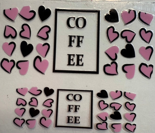 Uvdtf wraps Mini Stanley coffee pink hearts