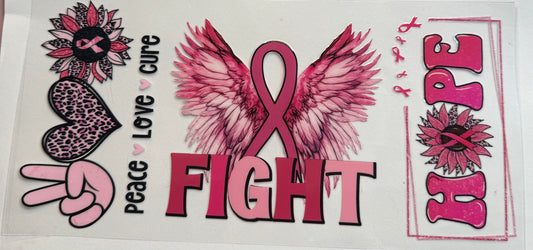 uvdtf  transfer wrap pink ribbon breast cancer