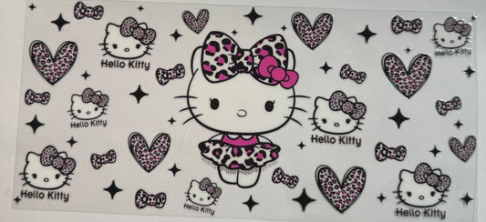 uvdtf  transfer wrap hello kitty leopard print