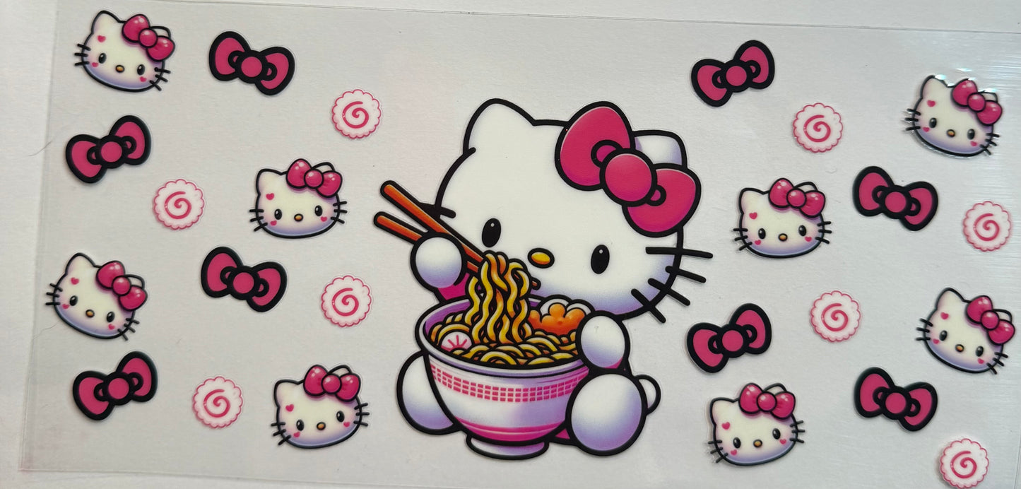 uvdtf  transfer wrap hello kitty with noddles