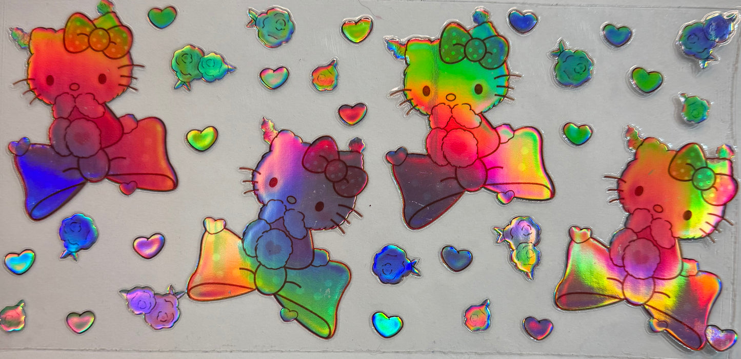 uvdtf  transfer wrap holo my melody hello kitty with candy and donuts