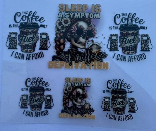 Uvdtf wraps Mini Stanley skull fuel coffee