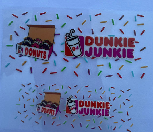 Uvdtf wraps Mini Stanley dunkie junkie Dunkin’ Donuts with sprinkles