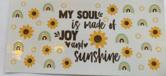Cup wrap dtf sunflower my soul is made of joy